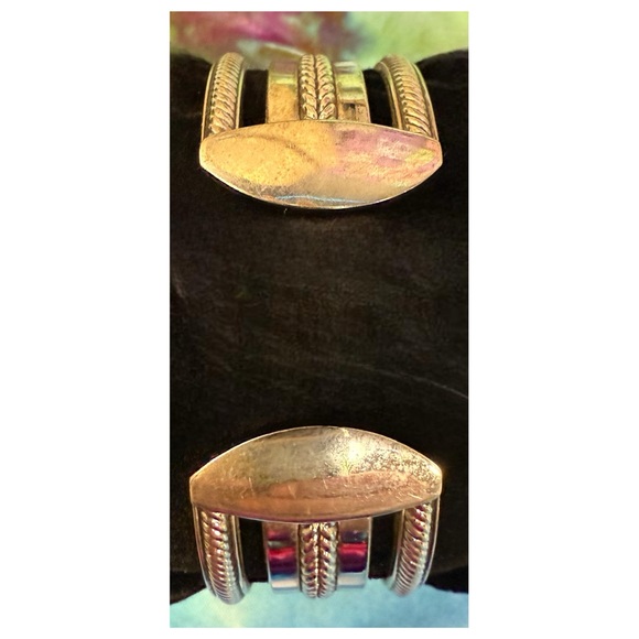 Vintage - Premier Designs Cuff Watch - Silver Tone - Stainless Steel Square Dial - Picture 6 of 7